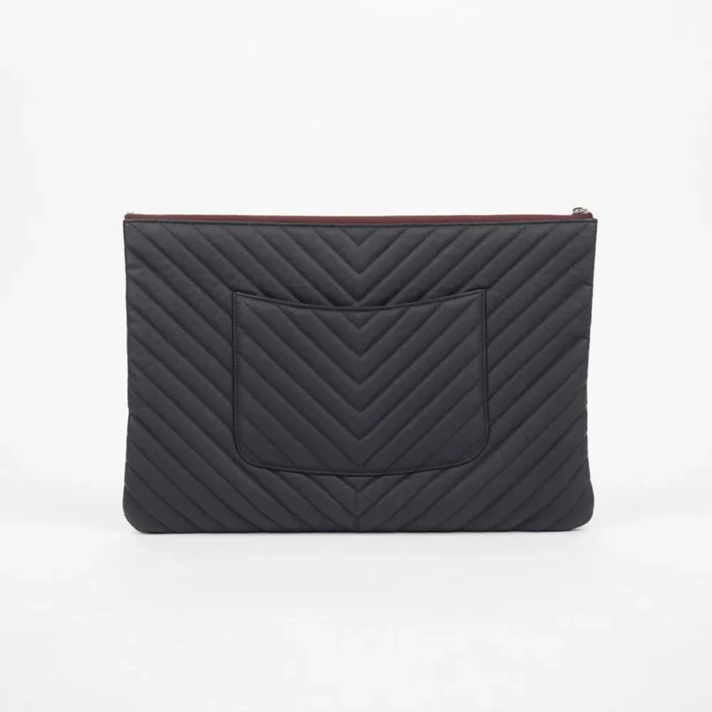 Caviar Skin Classic Large Clutch